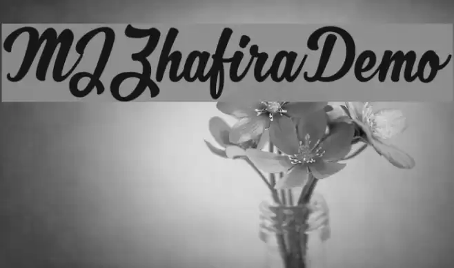 MJZhafiraDemo Font examples
