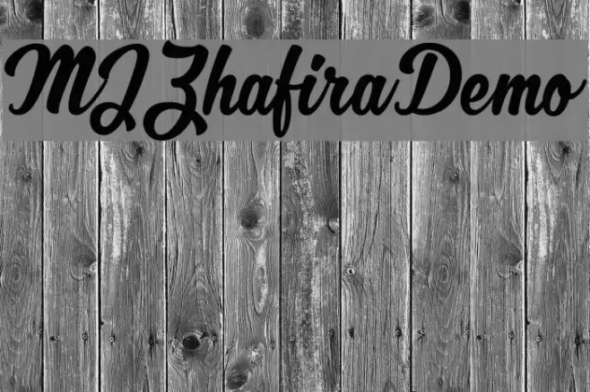 MJZhafiraDemo Font examples