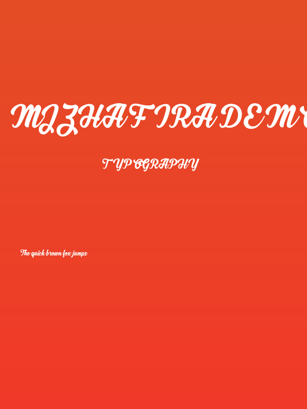 MJZhafiraDemo Poster