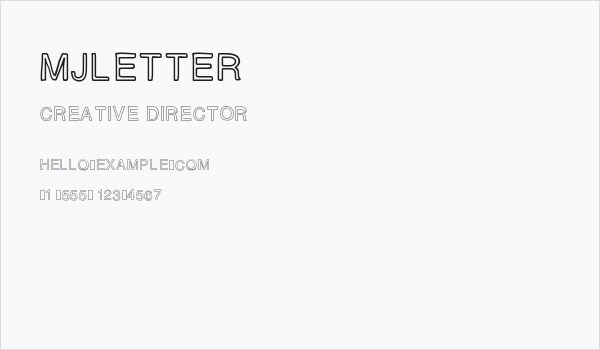 MJletter Business Card