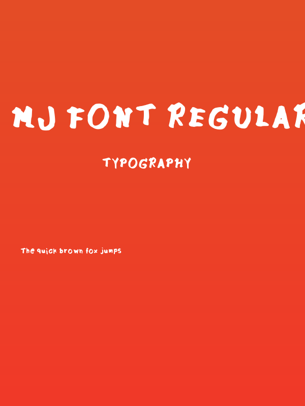 Mj Font Regular Poster