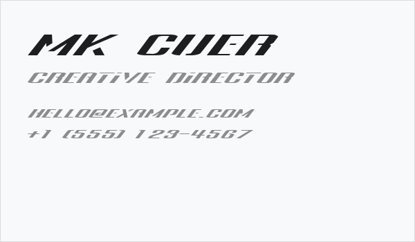 MK Cuer Business Card