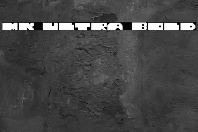 MK ULTRA Bold Font examples