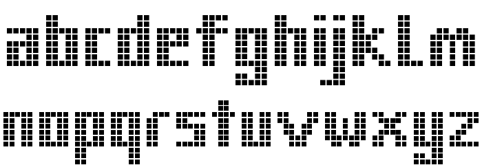 MK Zodnig Square Font LOWERCASE