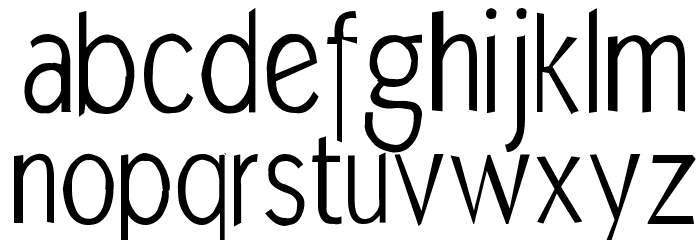 MKAbelRough random Font LOWERCASE