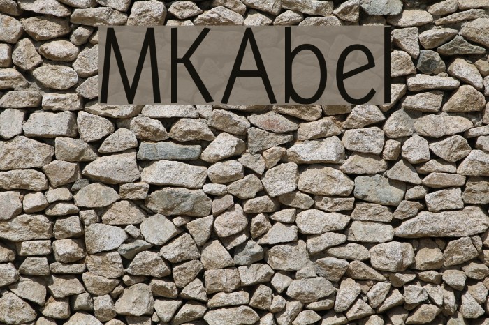 MKAbel Font examples