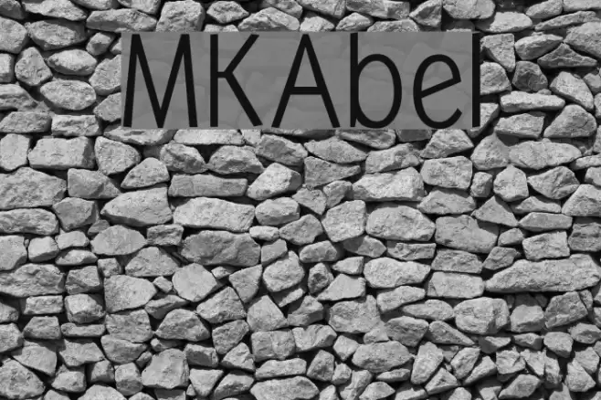 MKAbel Font examples