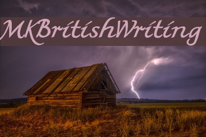 MKBritishWriting Font examples