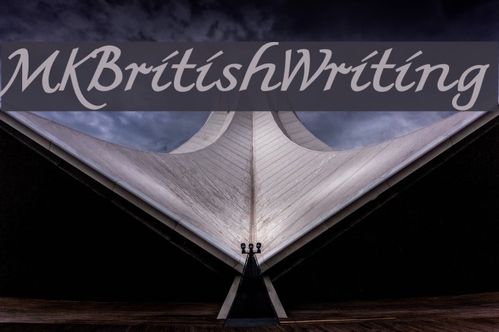 MKBritishWriting Font examples