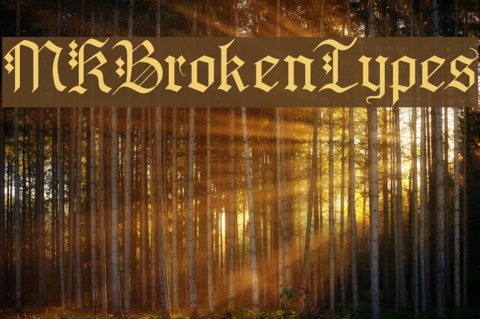 MKBrokenTypes Font examples