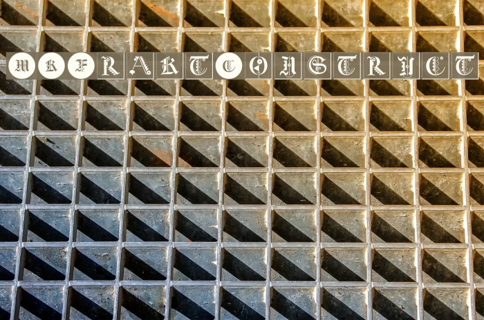 MKFraktConstruct Font examples