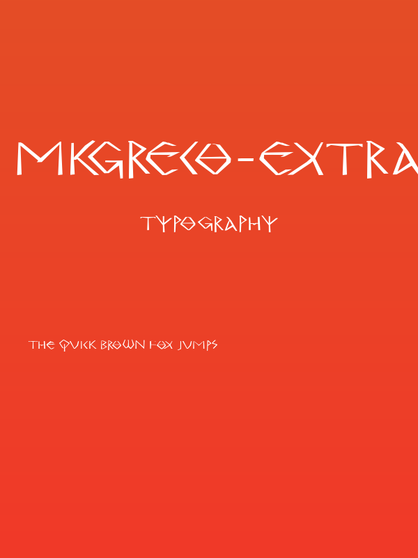 MKGreco-ExtraBold Poster