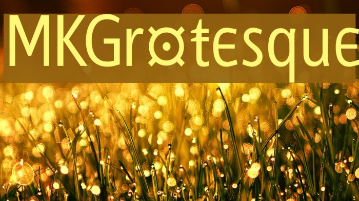 MKGrotesque Font examples