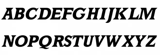 MKLatin-BoldOblique Font UPPERCASE