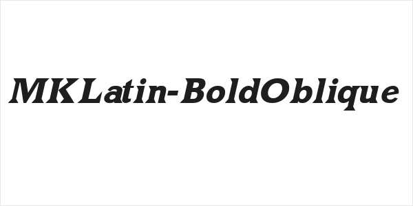 MKLatin-BoldOblique Logo