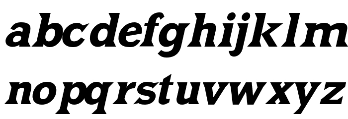 MKLatin-BoldOblique Font LOWERCASE