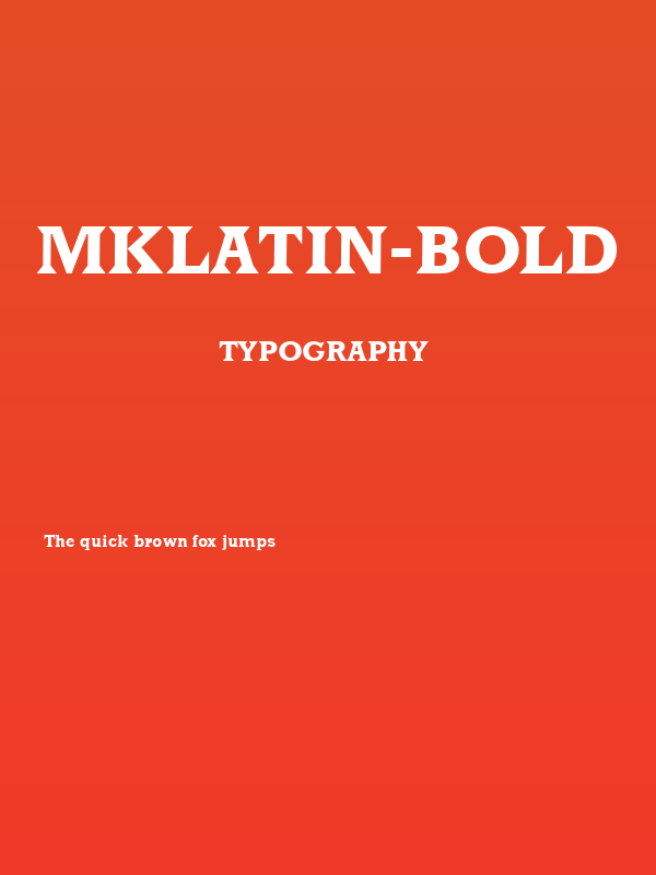 MKLatin-Bold Poster
