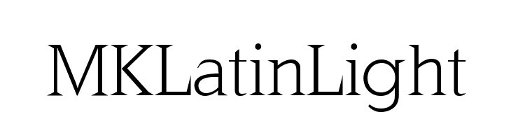 MKLatinLight Font