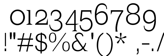 MKLatinLight Font OTHER CHARS
