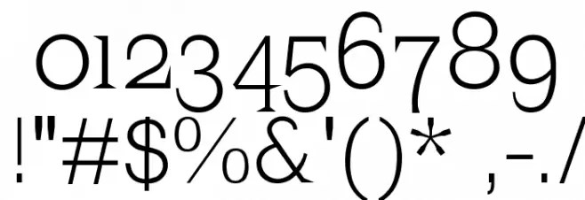 MKLatinLight Font OTHER CHARS