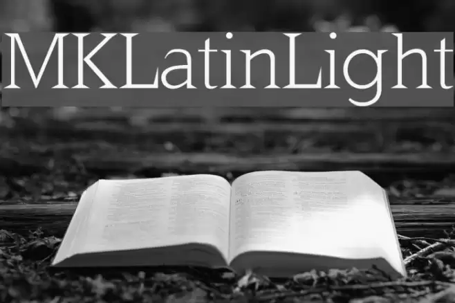 MKLatinLight Font examples