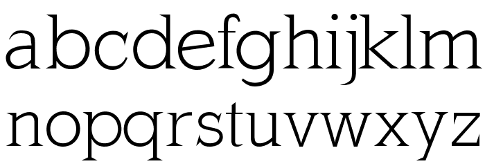 MKLatinLight Font LOWERCASE