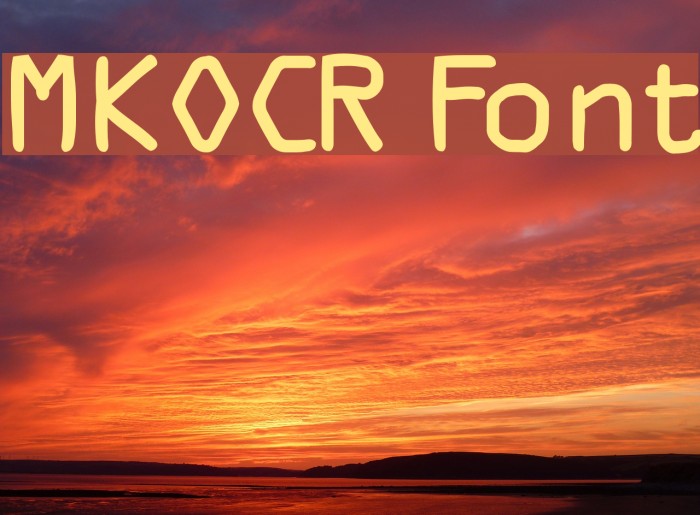 MKOCR Font examples