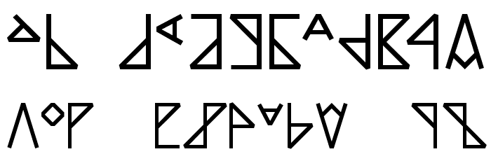 MKRunes-Light Font LOWERCASE