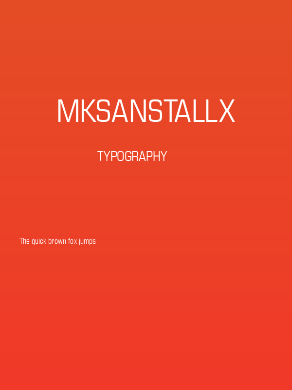 MKSansTallX Poster