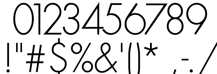 MKSansserifLightTallX Font OTHER CHARS