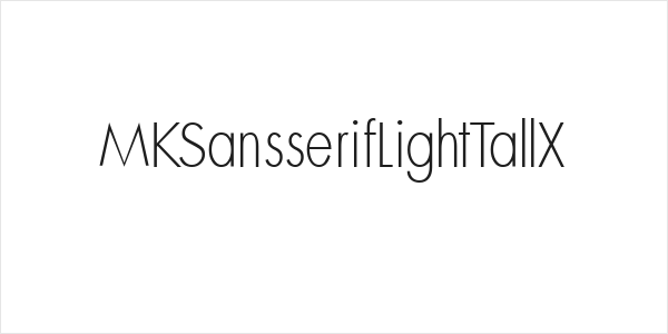 MKSansserifLightTallX Logo