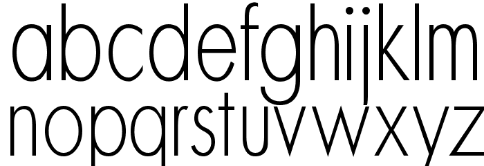 MKSansserifLightTallX Font LOWERCASE