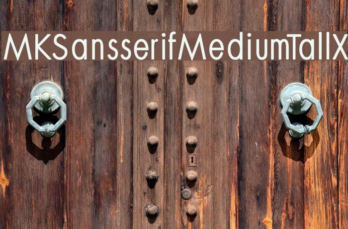 MKSansserifMediumTallX Font examples