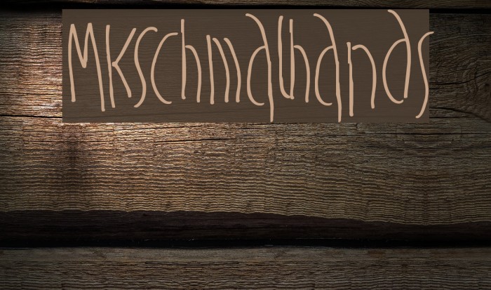 MKSchmalhands Font examples