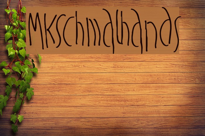 MKSchmalhands Font examples