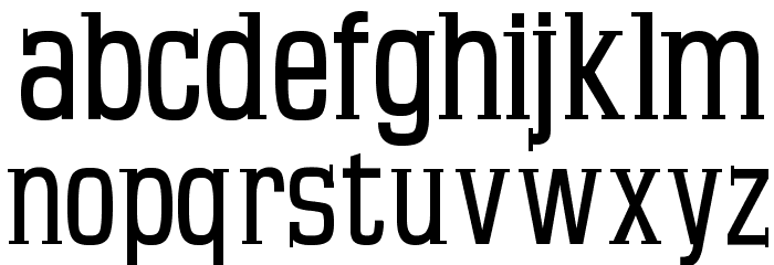 MKSerifTallXMedium Font LOWERCASE