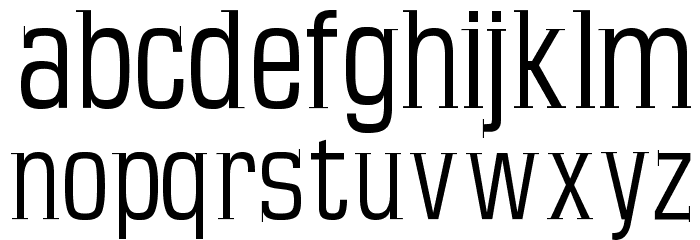 MKSerifTallX Font LOWERCASE