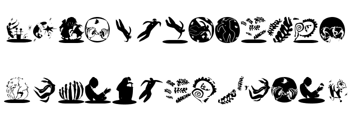 MKSilhouettaRound Font LOWERCASE