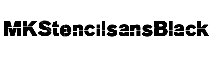 MKStencilsansBlack Font