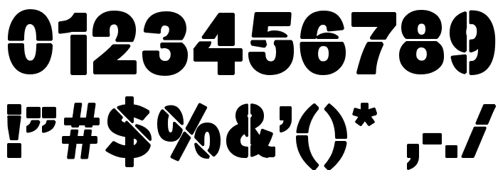 MKStencilsansBlack Font OTHER CHARS