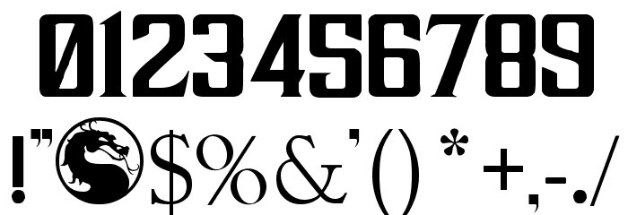 MKX Title Font OTHER CHARS