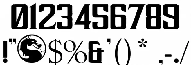 MKX Title Font OTHER CHARS
