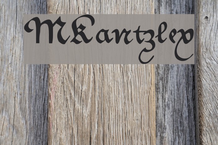MKantzley Font examples