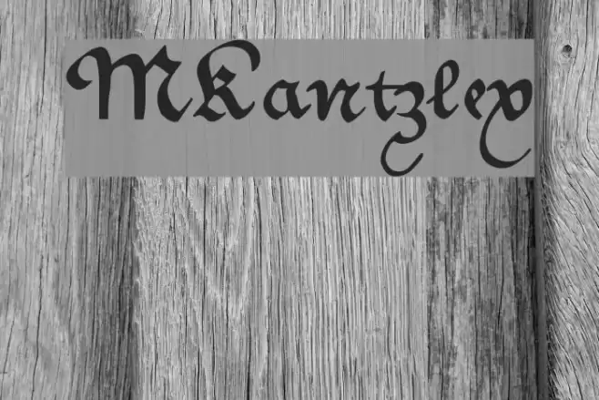 MKantzley Schriftart examples