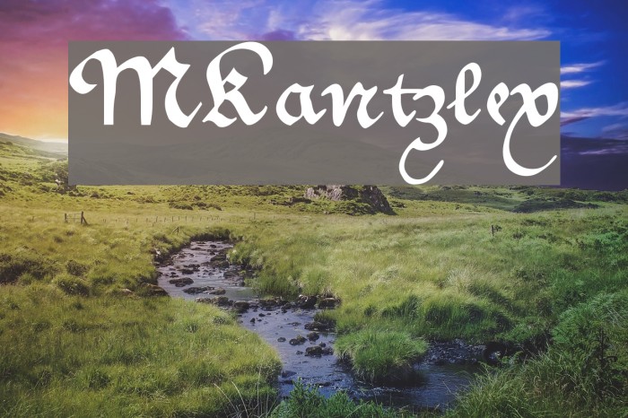 MKantzley Font examples