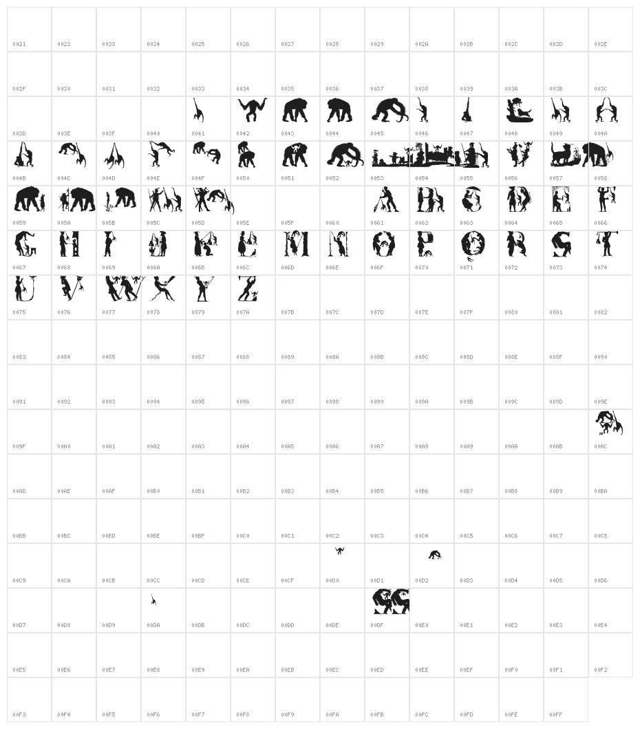 MKapish Character Map