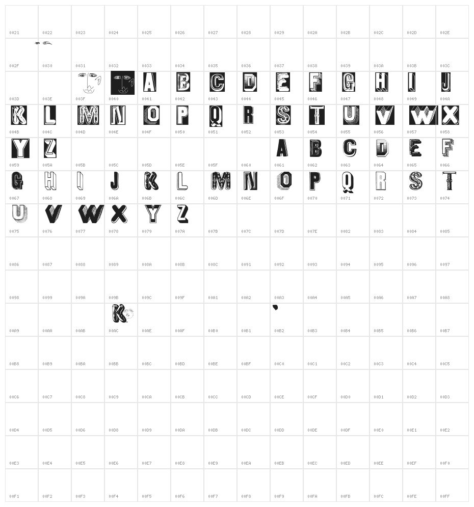 MKapsMixed Character Map