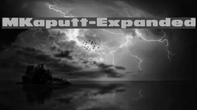 MKaputt-Expanded Schriftart examples
