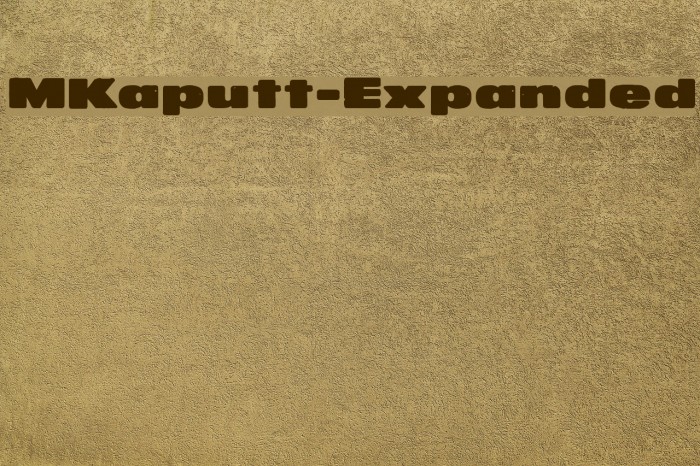 MKaputt-Expanded Font examples