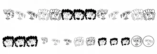 MKartoonHeads 字体 大写